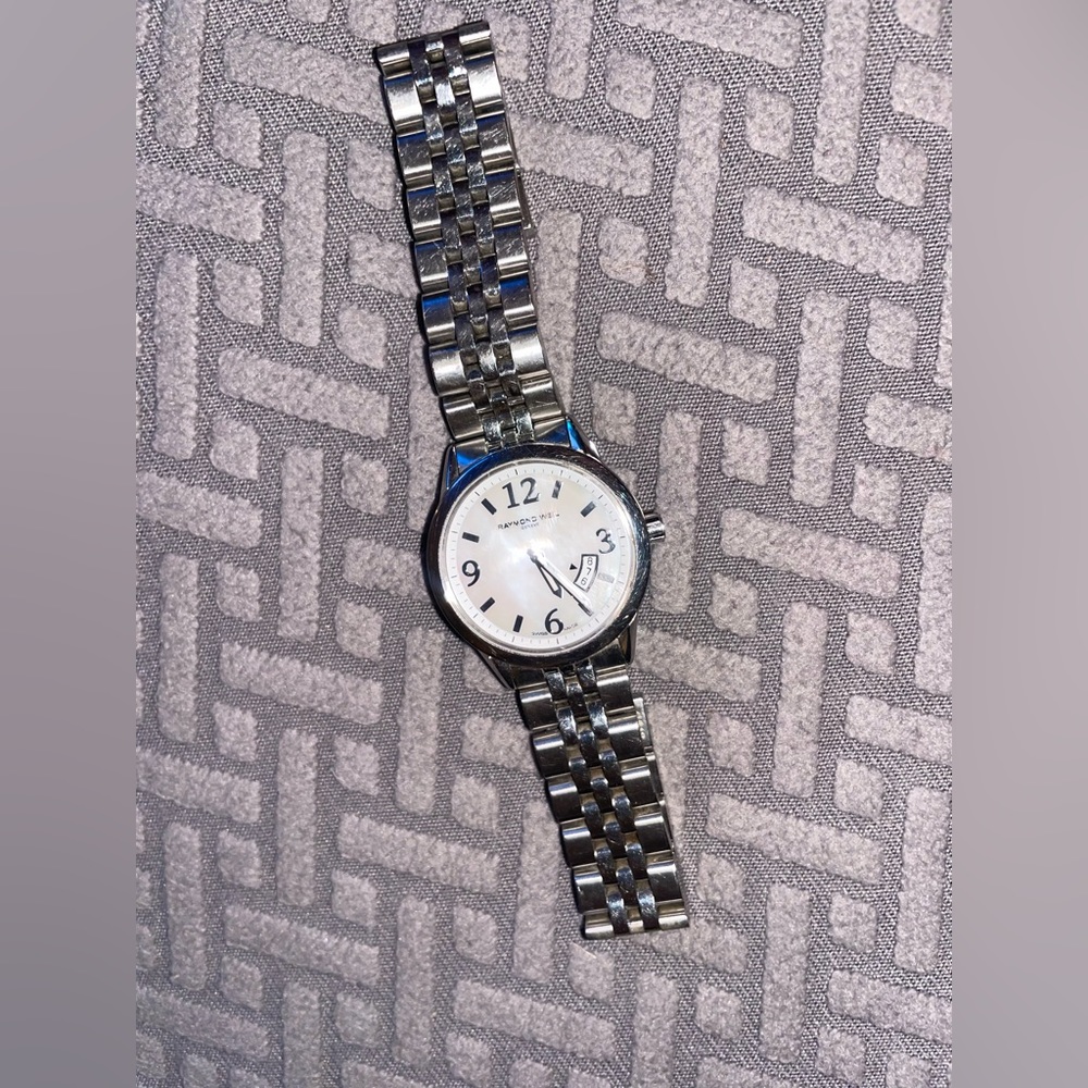 Raymond Weil Freelancer White MOP Dial 29mm Quartz Ladies Watch 5670-ST-05907